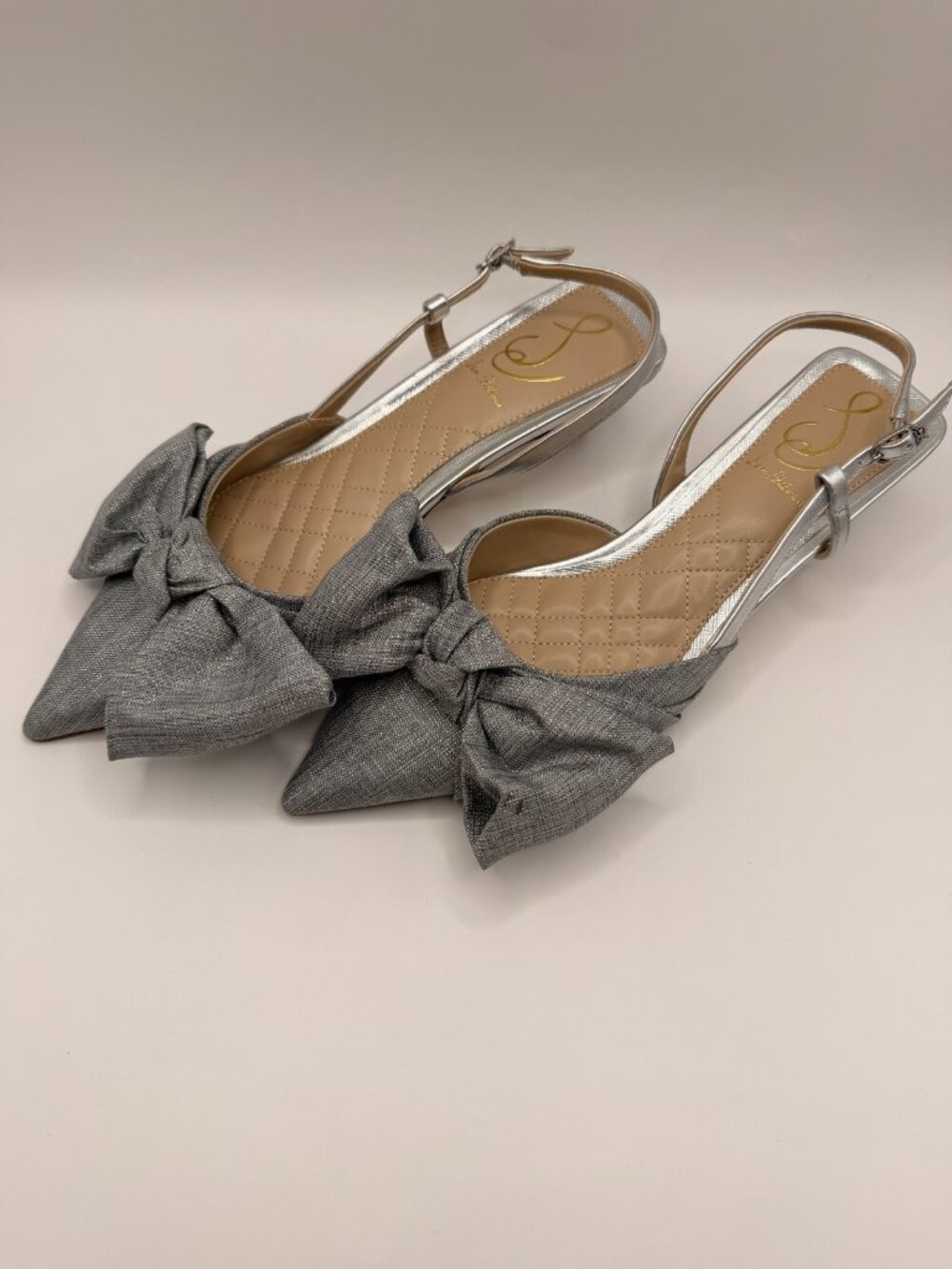 Sam Edelman Women's Treena Grey Bow Slingback Heel Sz 7